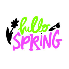 Spring inspirational quote for your design