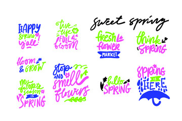 Spring inspirational quote for your design