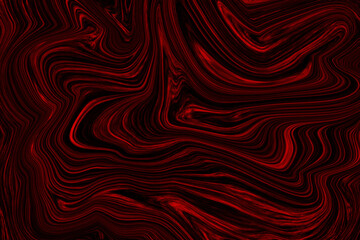 Abstract black and red liquid marble texture background vector