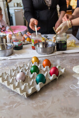 painting an egg for Easter
