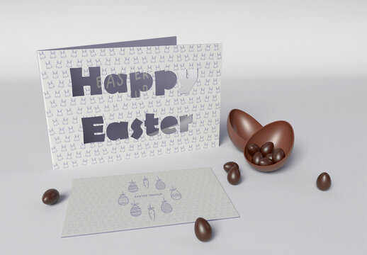 Easter Greeting Card Mockup
