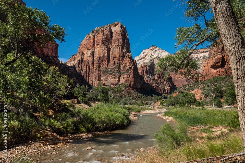 Wall mural zion national park angels landing