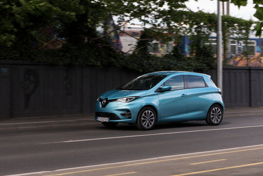 New Renault Zoe electrical car. New modern technology.