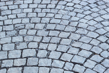 grey square cobblestone on the street