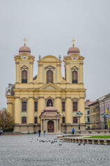 Timisoara, Romania - October 29, 2016: Roman Catholic church in the city center 