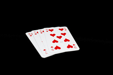 Obraz premium schwarzer Hintergrund, Spielkarten, gebacken, Spielkarten, Fliege, Jack