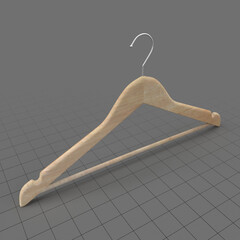 Wooden coat hanger