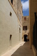 Fototapeta na wymiar Sfreet in Cittadella in Rabat Victoria, Gozo Malta