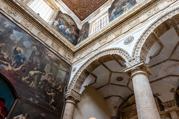 Interior of the Basicila cathedral di S. Agata V.M. in Gallipoli, 
Apulia, Italy - Europe
