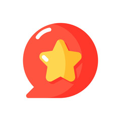 Star vector flat color icon. User can mark favourite place on map. Toggle item to saved. User friendly system interface creation. Cartoon style clip art for mobile app. Isolated RGB illustration