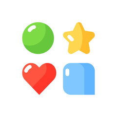 List of programs vector flat color icon. Different apps for user. Downloading programs on device. Interface content creation ideas. Cartoon style clip art for mobile app. Isolated RGB illustration