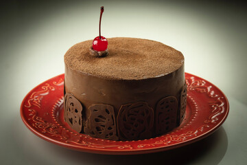 chocolate cake on a plate