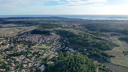 Fototapeta premium survol des vignes dans le sud de la France