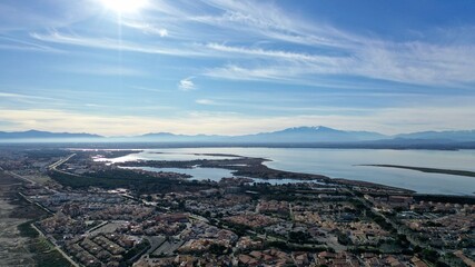 Survol du littoral audois et des Pyrénées orientales