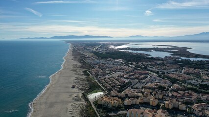 Survol du littoral audois et des Pyrénées orientales