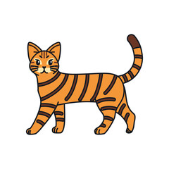 Obraz na płótnie Canvas Isolated cartoon of a cat - Vector illustratrion