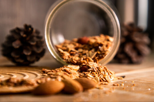 frasco de granola