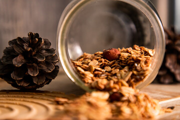 frasco de granola