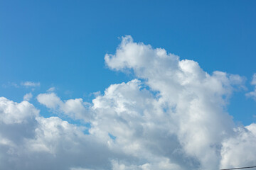 blue sky with a big cloud