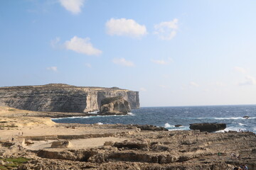 Steep coast of San Lawrenz, Gozo Malta