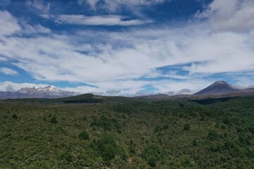 Obraz na płótnie Canvas Panoramic view, Ruapehu, Mount Ngauruhoe