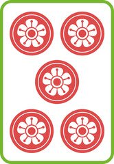 Fototapete アイコンセット 線画 麻雀 麻雀牌 点棒 雀卓 字牌 サイコロ イラスト アイコン 至 岡野