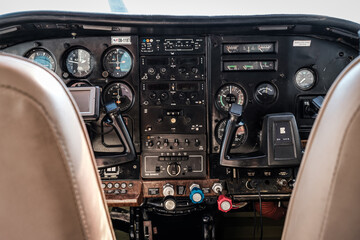Fototapeta premium cockpit of airplane