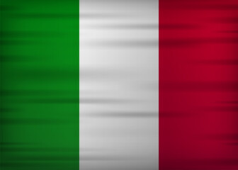Italian flag realistic flag. Made in Iralian. Vector illustration.
