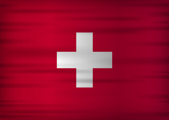 Switserland flag realistic flag. Made in Switserland. Vector illustration.
