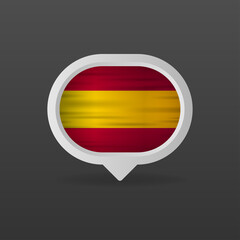 Spain flag realistic flag. Made in Spain. Vector illustration.