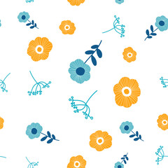 Vector garden flower seamless repeat pattern design background. Perfect for modern wallpaper, fabric, 
home decor, and wrapping projects.