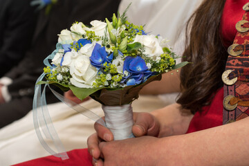 Closeup Of A Boutonniere And Tie The Groom