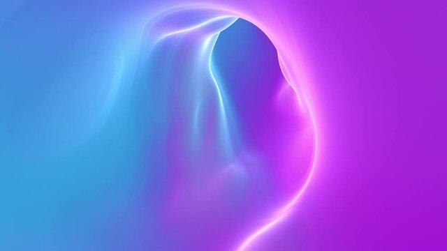 Abstract Teal and Magenta Liquid Tunnel Fly Through Background Loop