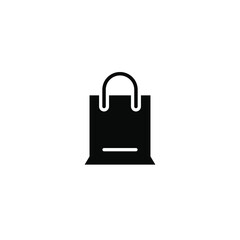 Shopping bag icon. Simple solid style for web template and app. Shop, basket, cart, store, online, purchase, buy, retail, vector illustration design on white background. EPS 10