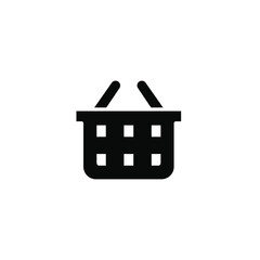 Fototapeta premium Shopping basket icon. Simple solid style for web template and app. Shop, cart, bag, store, online, purchase, buy, retail, vector illustration design on white background. EPS 10
