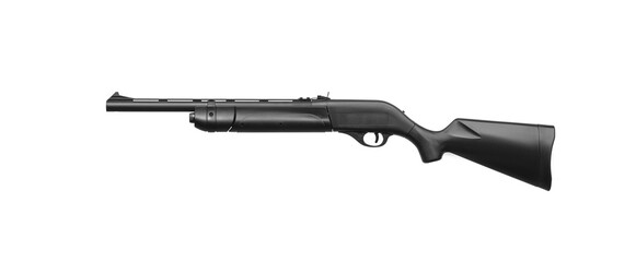 Pneumatic gun for sports and hunting. Air rifle isolate on a white back