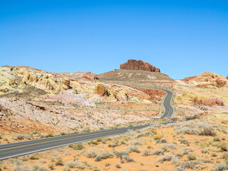 street in the Valley of Fire, USA
