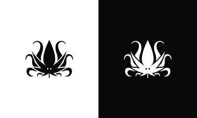 Combination of cannabis leaves with octopus.