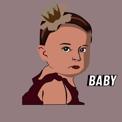 illustration of cute baby