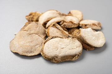 side view herb ZheBeiMu or Fritillariae Thunbergii Bulbus or Chekiang Fritillary Bulb