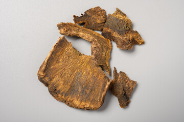 top view DaHuang or Rhei Radix et Rhizoma or Tangute Rhubarb