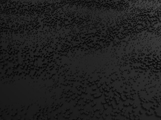 Black 3D background - city shot - 3D Illustration