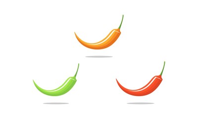 Hot chili pepper set package vector design