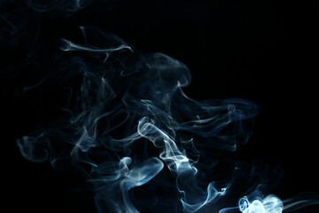 Smoke abstract against black background