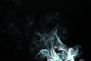 Smoke abstract against black background