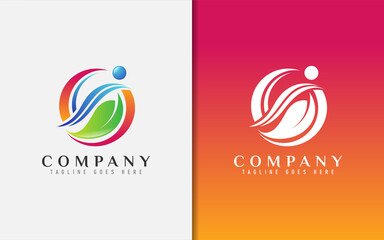 Nature Eco Green System Logo Design.