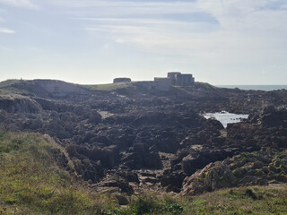Fototapeta na wymiar Guernsey Channel Islands, Fort Hommet