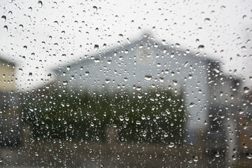 Rain Shows Its Mark On Window Pane