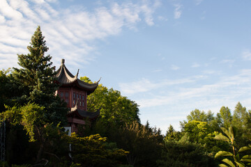 casa japonesa en el bosque
