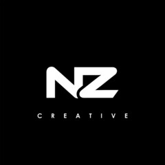 NZ Letter Initial Logo Design Template Vector Illustration
